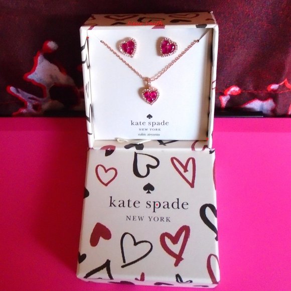 kate spade Jewelry - ♠️ Kate Spade ♠️ Spell It Out Heart Jewelry Set